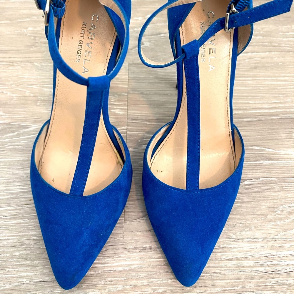 CAVELLA Kurt Geiger blue shade Mary Jane Pumps 36